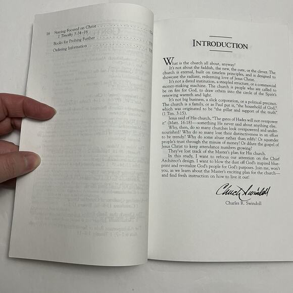The Masters Plan for the Church Paperback by Charles Swindoll Bible Study Guide - Picture 4 of 7
